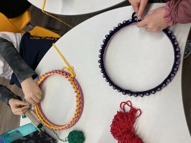 Weaving with looms